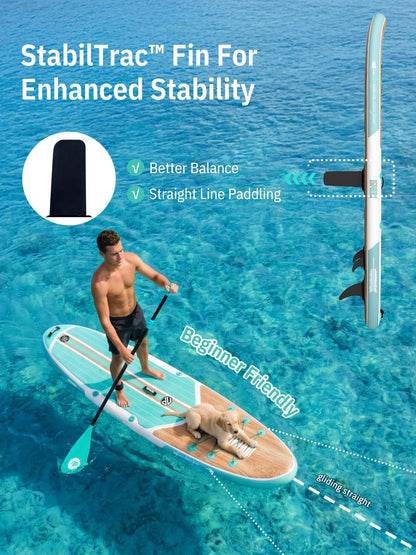 <font dir="auto" style="vertical-align: inherit;"><font dir="auto" style="vertical-align: inherit;">        Niphean - Inflatable Stand Up Paddleboard (SUP) with Stabiltrac fin design, SUP accessories and anti-slip EVA deck, 320cm inflatable paddleboard fo