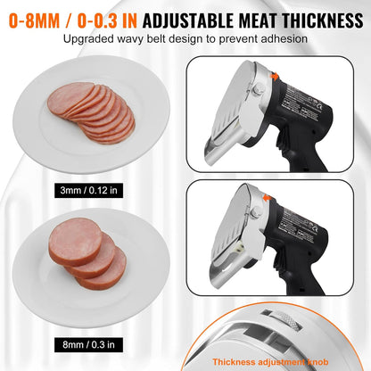 Elektrisch Kebabmes – Kebabmes Draadloos – Shawarma Mes – Döner Mes – Vlees Snijmes – 80W Motor – Instelbare Snijdikte 0-8 mm