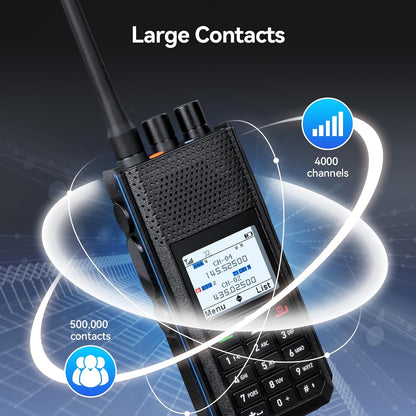 Retevis Ailunce H1 DMR Walkie Talkies, Talk Alias Radiocommunicatie, Naadloze Interacties, APRS/GPS, 50w Contact, 2900mAh Batterij, Dual Band Ham Radio voor Noodhulp (2 Stuks)