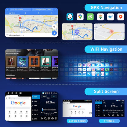 Autoradio – 2-Din Autoradio – Multimedia Autoradio – CarPlay Radio – Android Auto Radio – 7 Inch Touchscreen – Android 13 4+64GB, GPS/WiFi