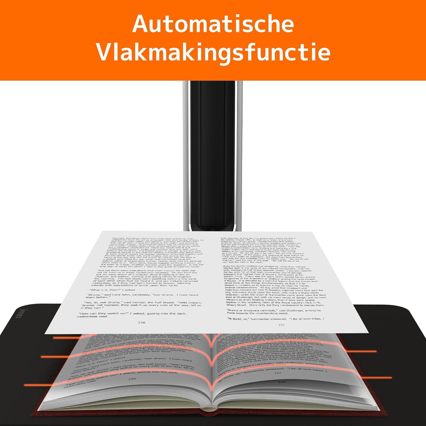 Innex DS200 USB-boekscanner, 26MP, A3-documentenscan, OCR 120+ talen, auto-vlak & uitlijnen, vingerverwijdering, microfoon & LED, handknop & voetpedaal, Win/MacOS