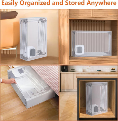 Elektrische Draagbare Wasdroger – Kledingkast – Droogmachine – Wasrek – Geen Installatie Nodig – Grote Capaciteit 170 cm – 1500 W – Blauw