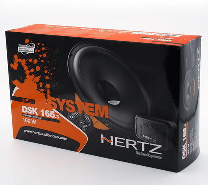 Hertz DSK 165.3-2-Weg Auto Audiosysteem van 165 mm, 160W (2 Woofers + 2 Tweeters + 2 Crossovers)