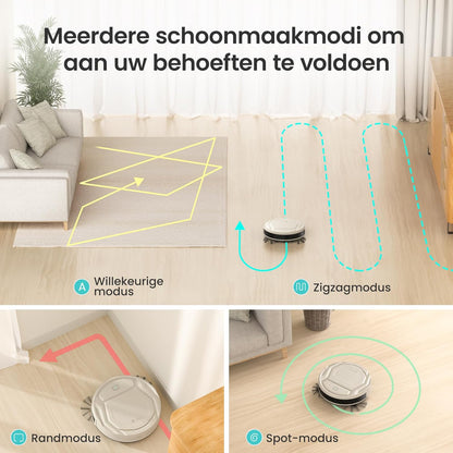 Lefant Dunne robotstofzuiger, 2200 Pa, stil, 55 dB, verbonden met wifi/Bluetooth/Alexa/app, 120 minuten batterijduur, zelfopladen, ideaal voor dierenharen op harde vloeren, M210P champagne