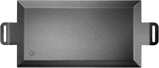 Gastrotools Zweedse Bakplaat Koolstofstaal 39x27cm – Natuurlijke Antiaanbaklaag, PFAS-vrij – Voor Binnen & Buiten – Oven, BBQ, Inductie & Gas – Hittebestendig tot 650°C (Large (62cm x 27cm))