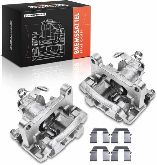 Frankberg 2x Brake Caliper Disc Brake Rear Left Right (with Bracket hole spacing 120mm) Compatible with Transporter IV S.h.a.r.a.n Alhamb.r.a Galaxy Replace# 7D0615424B