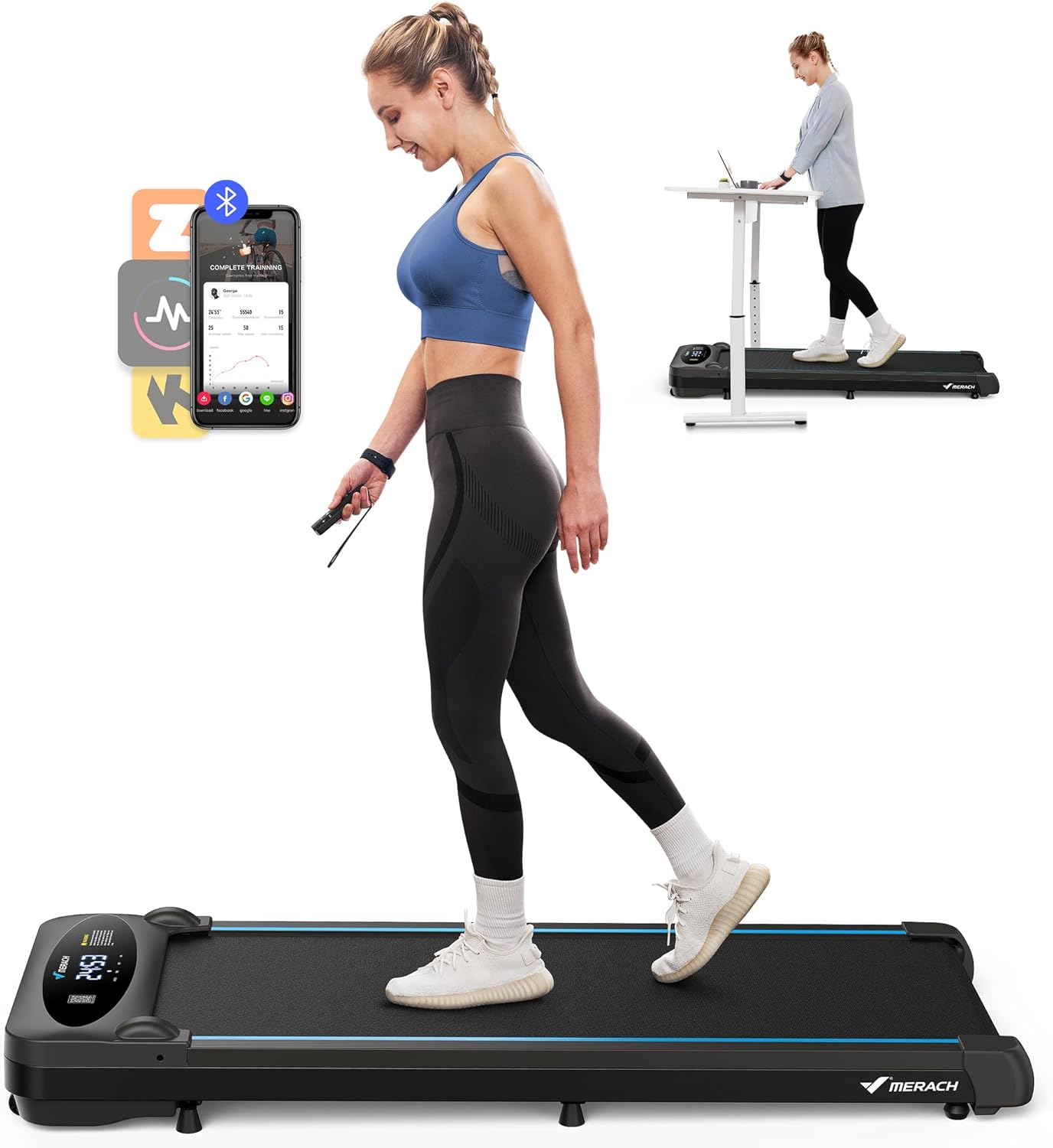 Loopband – Wandelband – Bureau Loopband – Elektrische Loopband – Inloopband – Compact Design – Stille Motor Tot 45 dB