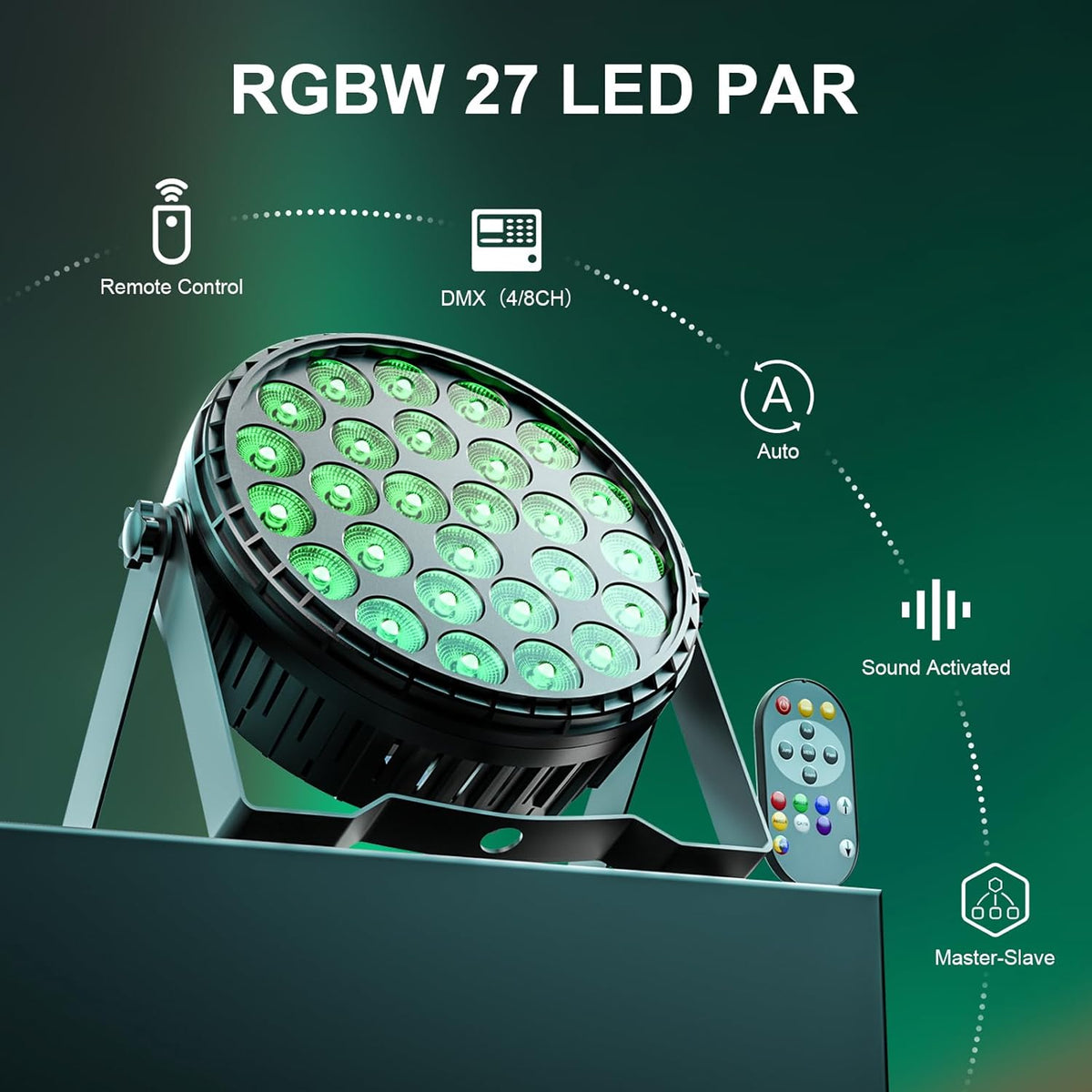 Led Parspot – Led Par Floodlight – Podiumverlichting – Disco Licht – Feestverlichting – 4 Stuks 216W RGBW – DMX512 Met Geluidsgestuurd