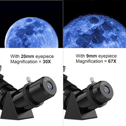 Telescopen voor volwassenen Astronomie, 80 mm diafragma 600 mm refractortelescoop voor kinderen en beginners, compacte en draagbare reistelescoop met rugzak