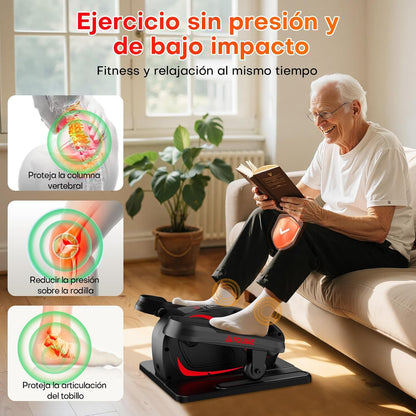 Undertable Elliptical Trainer for Home, 2-in-1 Electric Elliptical Trainer with 15 Speeds and 3 Automatic Modes, Pedal Trainer for Seniors with Remote Control, Silent and Portable Leg Trainer - QUORE
