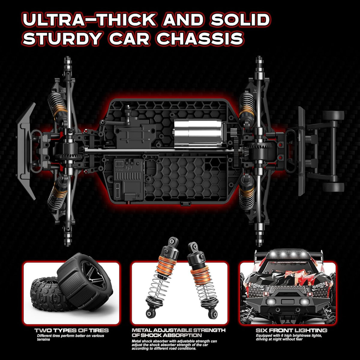 <font dir="auto" style="vertical-align: inherit;"><font dir="auto" style="vertical-align: inherit;">        YESHIN 1:14 Remote Controlled Car, 4WD RC Car, 40+km/h, High Speed Monster Truck, for Kids and Adults, 2.4GHz, All-Terrain Racing Car with 2 Rech