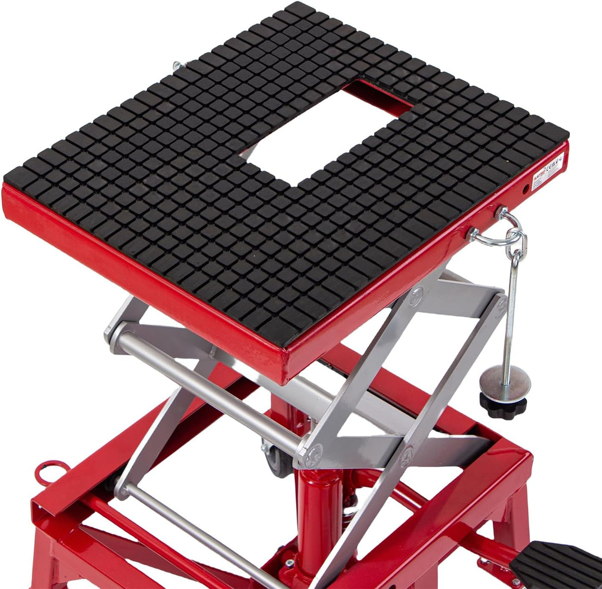 KATSU Motorfiets Hydraulische Schaarlift Motorbike Lift Stand met Wielen 300lbs Max Hefvermogen 161243