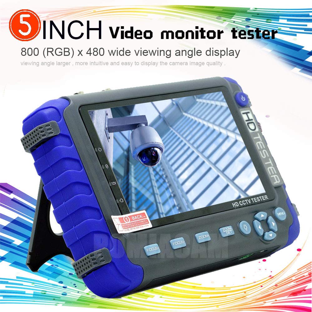 Professionele CCTV Tester IV8C 5" 8MP AHD TVI 4MP CVI CVBS Bewakingscamera HD Coaxiale Tester met PTZ Controller UTP Kabel Test DC 12V Output