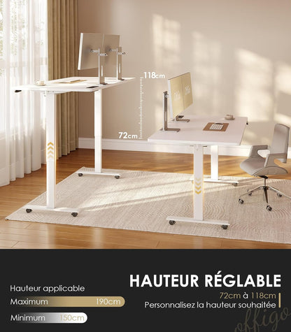 Zit Sta Bureau – Elektrisch Bureau – Hoogte Verstelbaar Bureau – Bureautafel – Staande Werkplek – 180 cm Breed – 2 Geheugenfuncties & USB Poorten