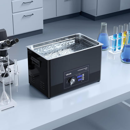 VEVOR Ultrasonic Cleaner, Professional Ultrasonic Cleaning Device with Rotary Knob Control, 30 Litres, Cleaning Device with Basket and Cleaning Ball, Ultrasonic Device for Watches, Shavers