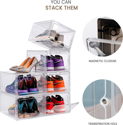 Schoenenorganizer, 20 stuks. Transparante schoenenopslag voor sneakers en sneakers. Schoenenorganizer voor opslag. Schoenenladen. Sneaker-exposant (Transp)