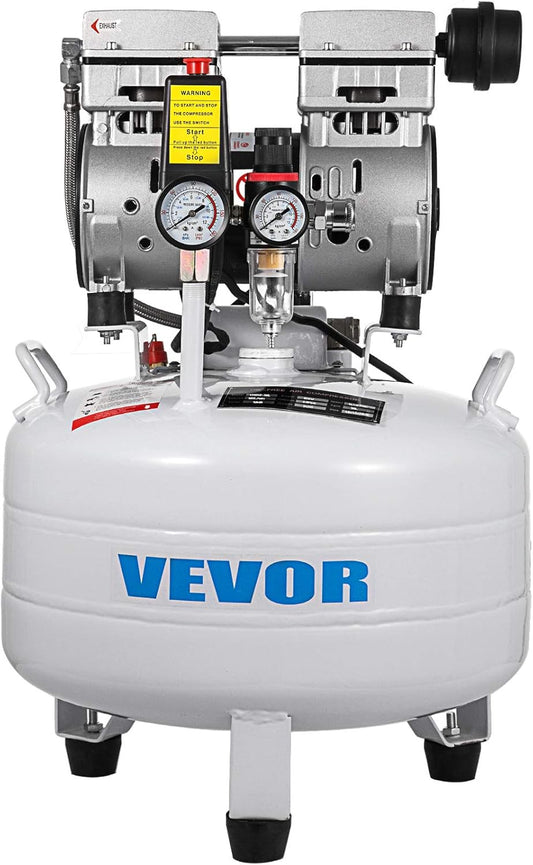 Luchtcompressor – Compressor – Persluchtcompressor – Luchtpomp – Pneumatisch Gereedschap – 30 Liter Tank – Olievrije Pomp – Stille 1,1 PK Motor