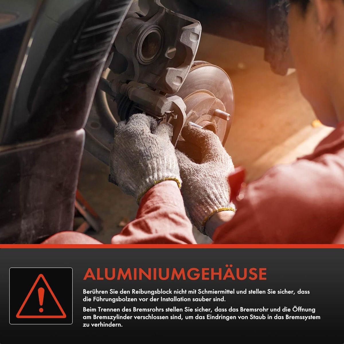 Frankberg Remklauw remklauw compatibel met R.a.n.g.e R.o.v.e.r Evoque Brake Caliper wiht Bracket One Side 1 piston voor links en rechts set van 2 stuks vervanging # 19-B3774A