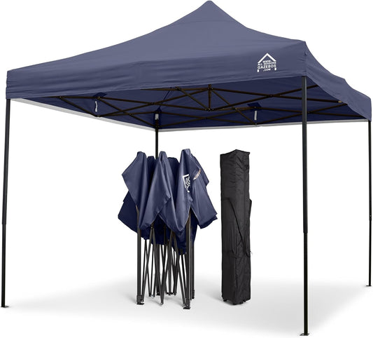All Seasons Gazebos 3x3m Heavy Duty volledig waterdicht pop-up tuinhuisje met accessoirepakket - marineblauw