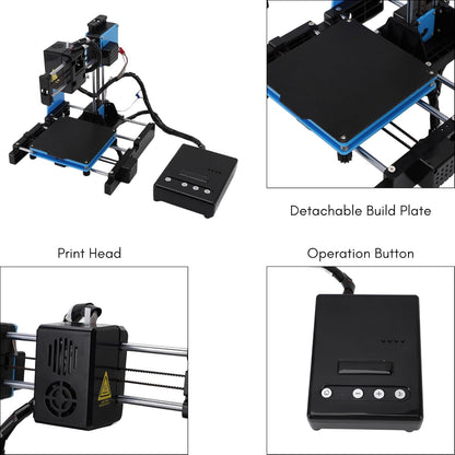Mini 3D-printer – 3D Printer – Desktop 3D Priner – 3D Printmachine – 3D Printer Voor Beginners – Plug-and-Play Gebruik – Bouwvolume 100x100x100 mm