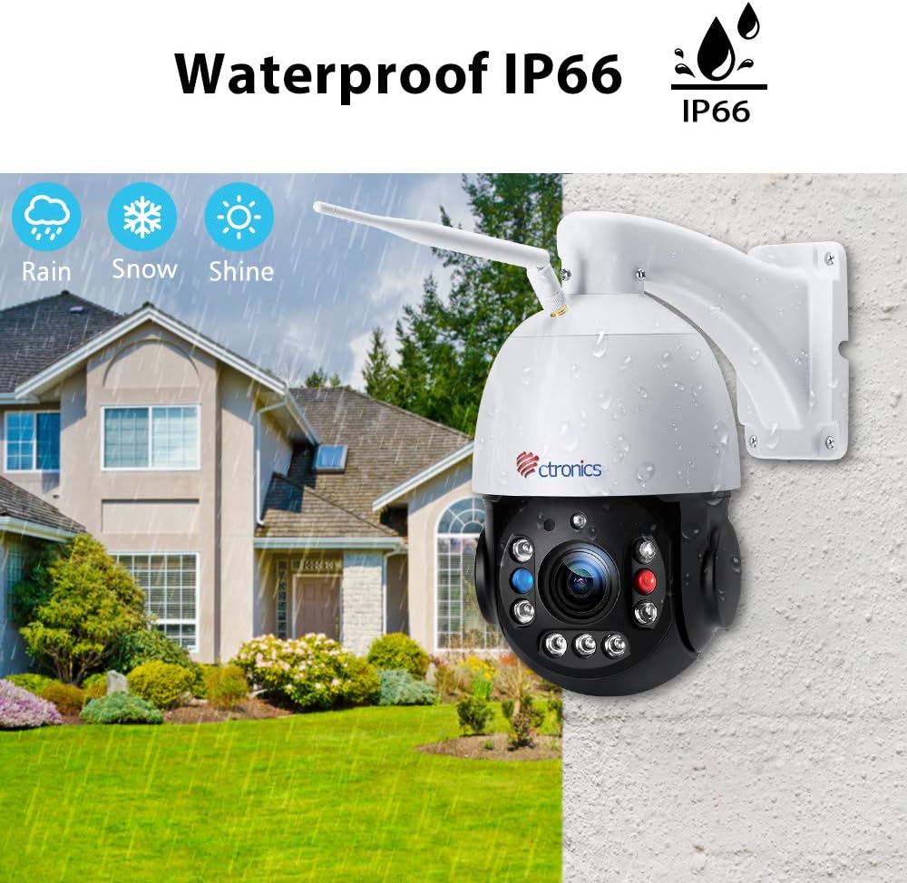 PTZ Beveiligingscamera Buiten – Wifi Camera – IP Camera – CCTV Camera – Bewakingscamera – 5MP Sony CMOS Sensor – 30x Optische Zoom & Nachtzicht 150m