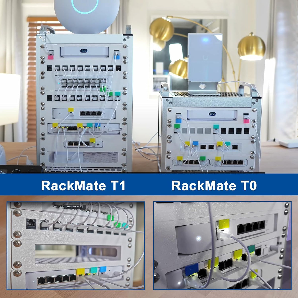 10 Inch Serverkast Zilver – Rackkast – Netwerkkast – Rekkast – Serverrack – 8U Compact Formaat – Open Constructie Met Transparante Acryl Zijkanten