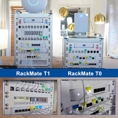 GeeekPi 4U serverkast, 10 inch serverrack voor netwerk, servers, audio en videoapparatuur, DeskPi RackMate T0 rackmount (Zilver)