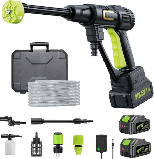 Accu-Hogedrukreiniger – Draadloze Hogedrukspuit – Mobiele Drukreiniger – Power Washer – Tuinsproeier – 120 Bar Waterdruk – Borstelloze Motor Met 3 Drukstanden