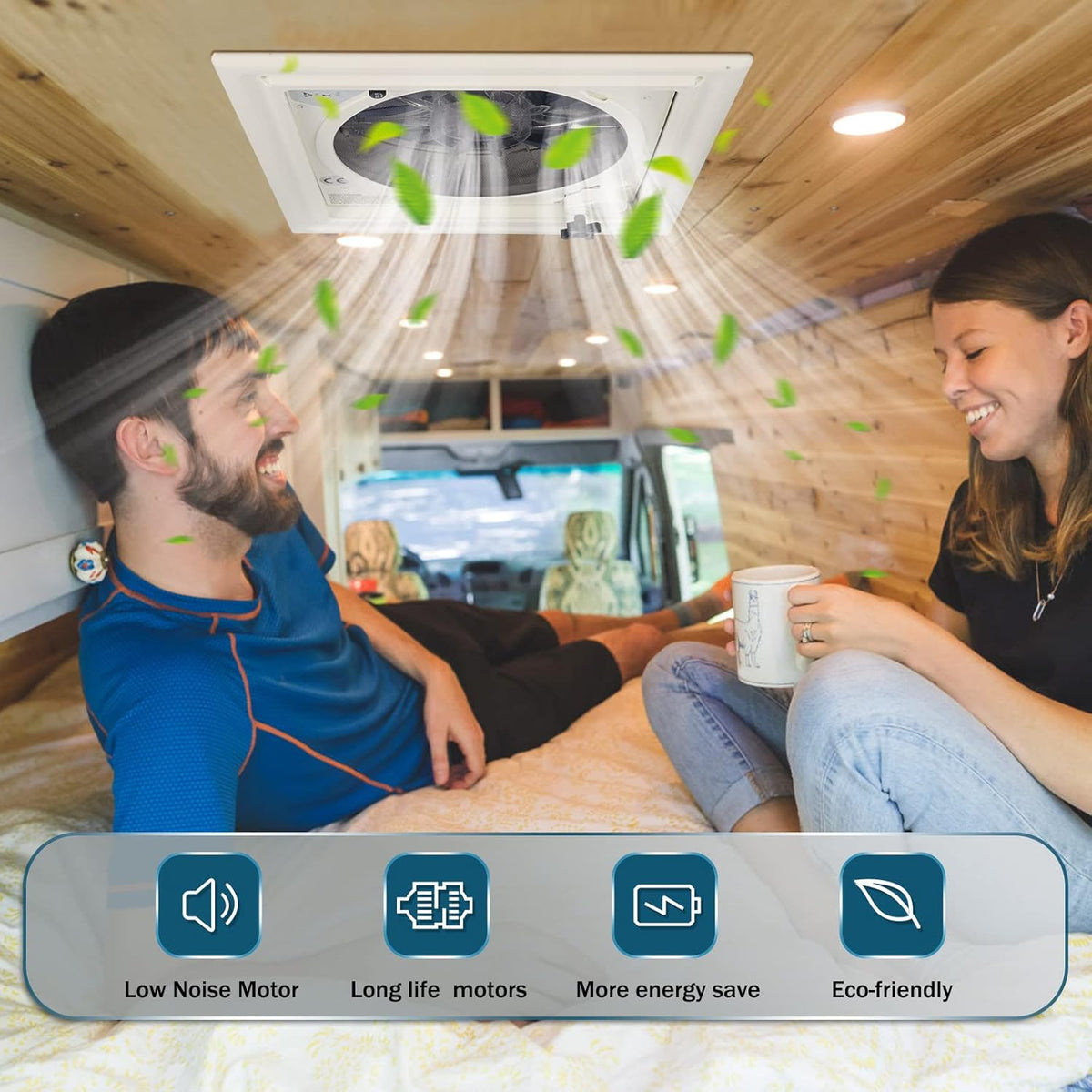 Dakventilator Camping Car Hlieeosfcn RV Ventilator Caravan Afzuigventilator Bediening Dakdrager Geschikt voor RV Caravan Aanhangwagen, 40 x 40 cm Caravan Dakdrager