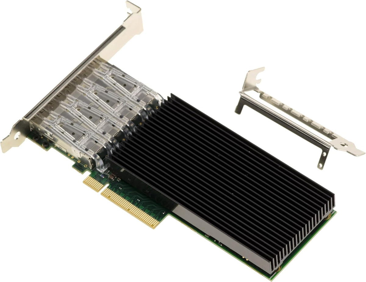 KALEA-INFORMATIQUE X722-DA4 4-poorts PCIe Fibre SFP+ LAN-controllerkaart met Intel vertrouwelijke chipset - 10GbE Ethernet-netwerkadapter