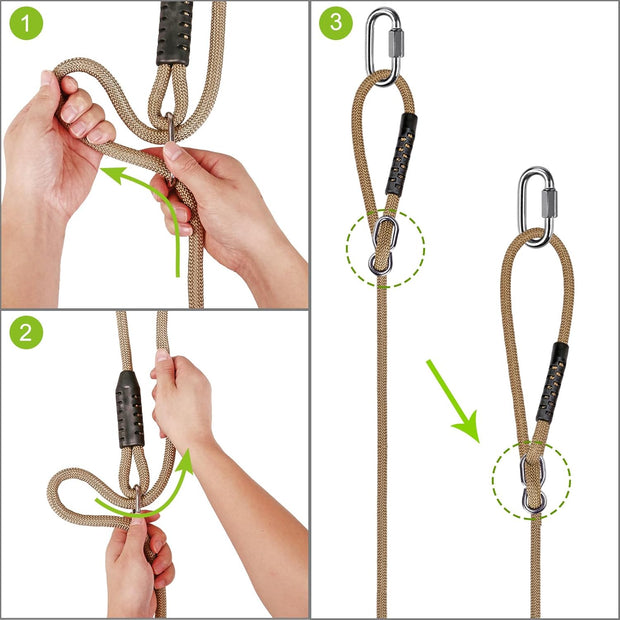 Schommelzitje - Schommels - Kinderschommel - 2 Stuks - Schommelplankje - voor Binnen - Buiten - met Verstelbaar Touw - Karabijnhaken - Kunststof - 18 x 15.5 x 44.5 cm - Blauw