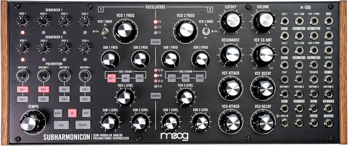 MOOG Subharmonicon Semi-Modulaire Analoge Polyritmische Synthesizer met Dual Sequencer, MIDI en Patch Bay