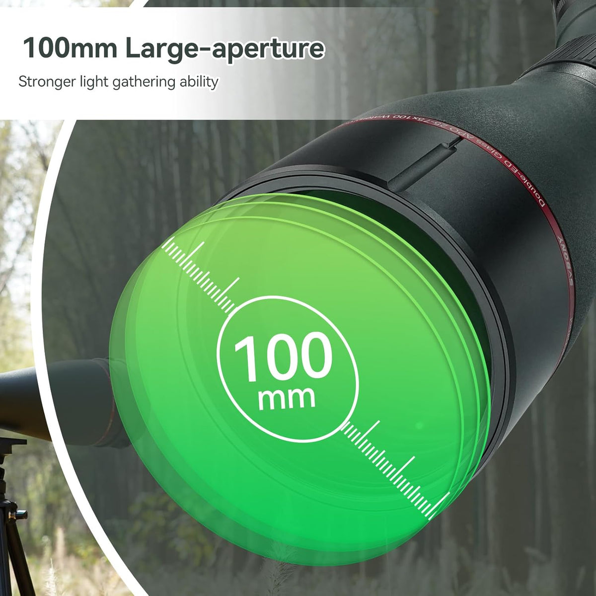 Svbony SA401 APO Spotting Scope, 25-75x100mm Apochromatisch Dubbele ED Objectieflens FMC Birding Scope, Digiscoping Compatibel met WiFi Camera SC001 for Bird Watching Wild Landscape Shooting Target