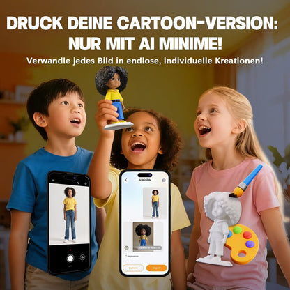 3D-printer – 3D Printer Voor Thuis – Creatieve 3D Bouwprinter – Draadloze 3D Printer – Educatieve 3D Printer – Volledig Gesloten Behuizing – AI Design-App Met Mini Modules