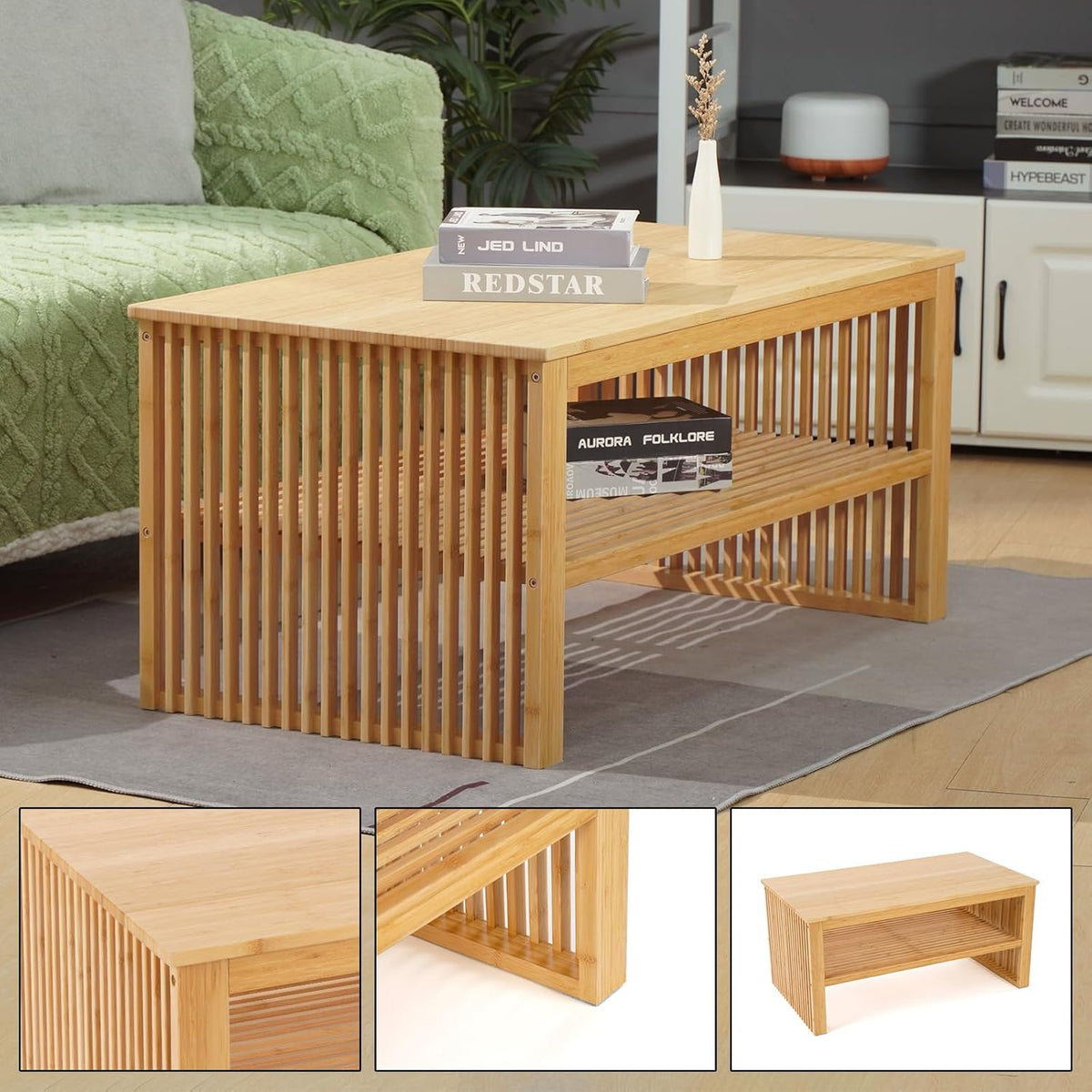 MY FAT GORILLA Bamboe salontafel - woonkamertafel - houten salontafel - tafel woonkamer - banktafel