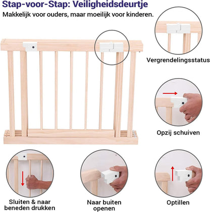 Ground box baby - Solid pine wood - Safe unlacquered baby box with door - TOP QUALITY & Easy assembly in 10 min - 140x200 cm - QUORE