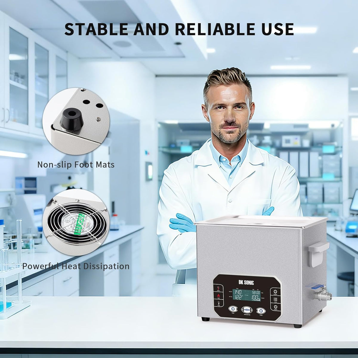 Ultrasone Reiniger – Ultrasoon Bad – Carburateurreiniger – Sieradenreiniger – Printplaatreiniger – 10L Roestvrij Stalen Tank – 240W Met Intelligente Touchbediening