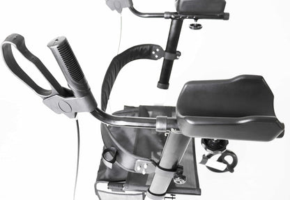 KMINA - Rollator met Armschalen en Zitje, Opvouwbaar voor Senioren, Aluminium voor Binnen- en Buitengebruik, met Mandje