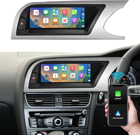 Ninetom Car Radio 8.9 inch Touch Screen with Wireless Carplay and Android Car for 2009-2016 Audi A4 S4 with 2G MMI System, Supports Mirrorlink, Camera, Navigation - QUORE