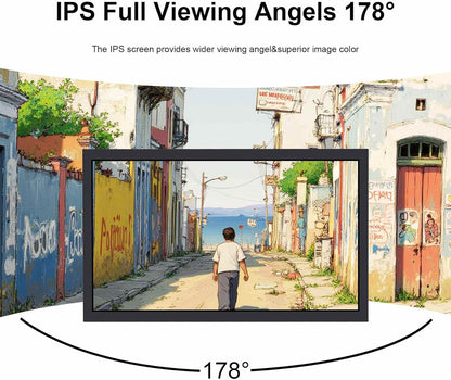 VSDISPLAY 18,5 inch industrieel TFT-LCD-touchscreen, 1920 x 1080, H/D-video-aansluiting, VGA DVI, metalen behuizing met standaard.