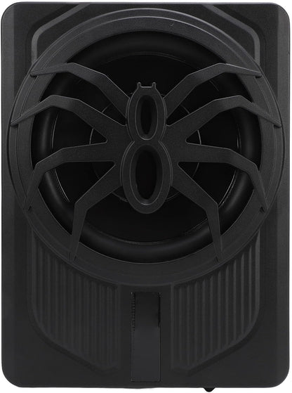 Ultradunne actieve subwoofer voor auto/truck, 10 inch, 800 W, met versterker, sterke bas, frequentie 20 Hz-150 Hz, inclusief bascontroller, met beschermingsfuncties, led-sfeerlicht (regenboog