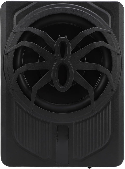 Ultradunne actieve subwoofer voor auto/truck, 10 inch, 800 W, met versterker, sterke bas, frequentie 20 Hz-150 Hz, inclusief bascontroller, met beschermingsfuncties, led-sfeerlicht (regenboog