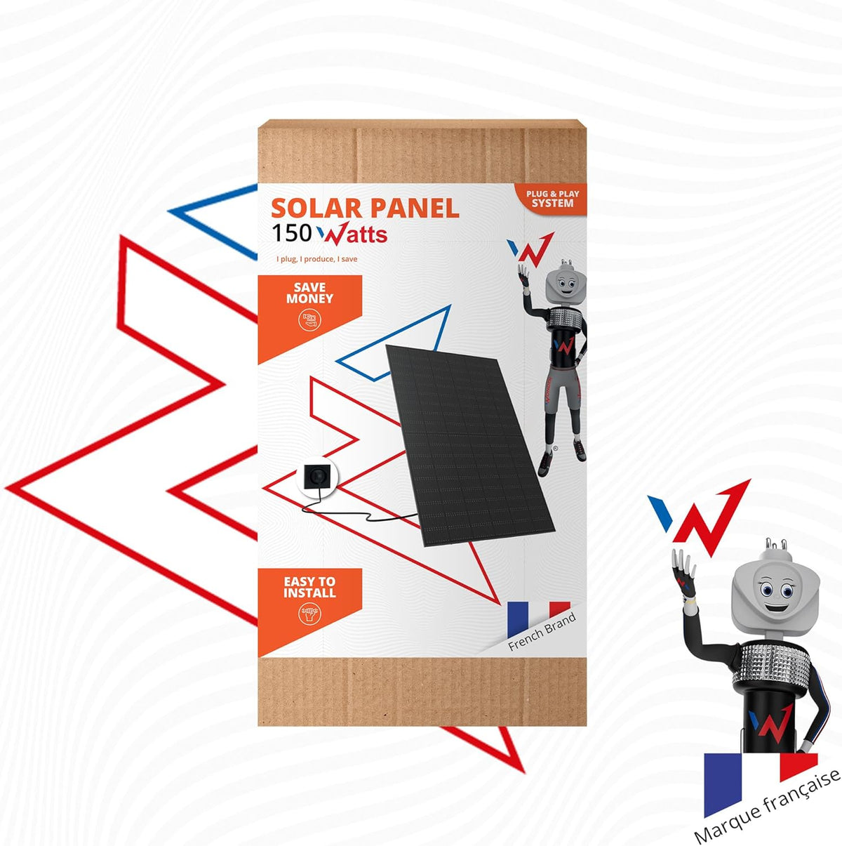 W onder Full Energy – zonnepaneel 150 W 18 V, monokristallijn – hoge efficiëntie 21%, waterdicht IP67, klaar om aan te sluiten, ideaal voor huis, balkon, camper, boot, tuin