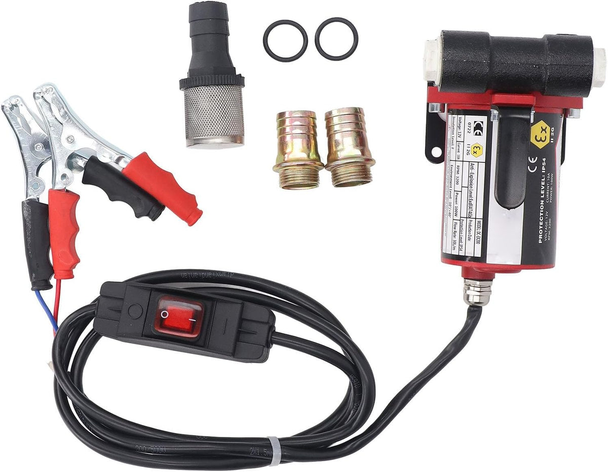 12V Zelfaanzuigende Benzine-Overdrachtpomp – Brandstofoverdrachtpomp – Oliepomp – Benzinepomp – Transferpomp – 30 L/Min – BSP 3/4-Aansluiting