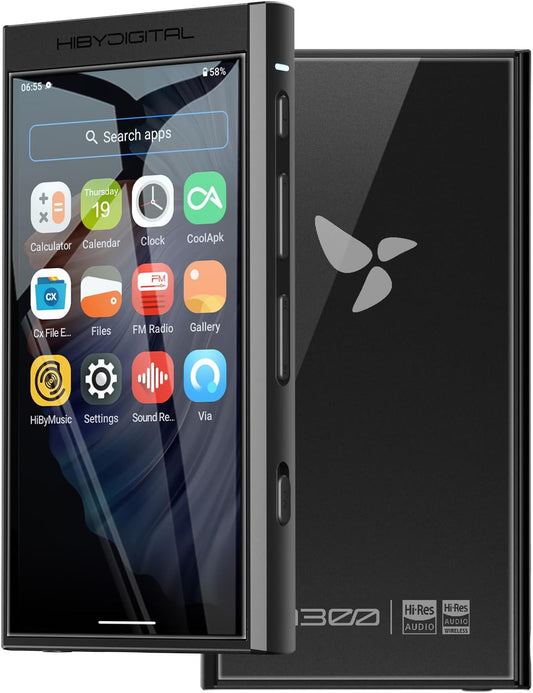 HiBy Digital M300 MP3-speler Android Bluetooth WiFi Streaming Player Snapdragon 665 HiFi Audio PCM/DSD FM-radio Touchscreen 128 GB + 2 TB uitbreidbaar