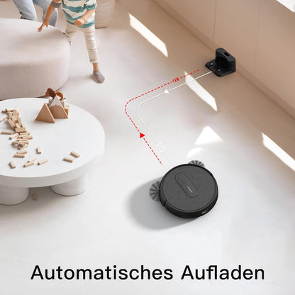 Robotstofzuiger – Robotstofzuiger Automatisch – Stofzuigrobot – Dierenhaarverwijderaar – Zuigrobot – Krachtige Zuigkracht 2800 Pa – 120 Minuten Gebruikstijd Met App-Bediening