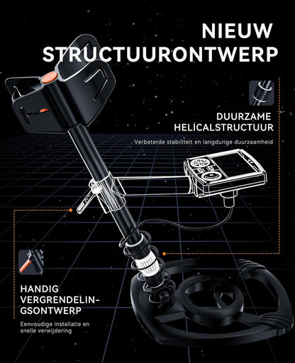Professionele Metaaldetector Voor Volwassenen – Schatzoeker – Metaalzoeker – Stranddetector – Grondzoeker – 30 Cm Waterdichte Zoekspoel – LCD-Scherm Met 2X Achtergrondverlichting