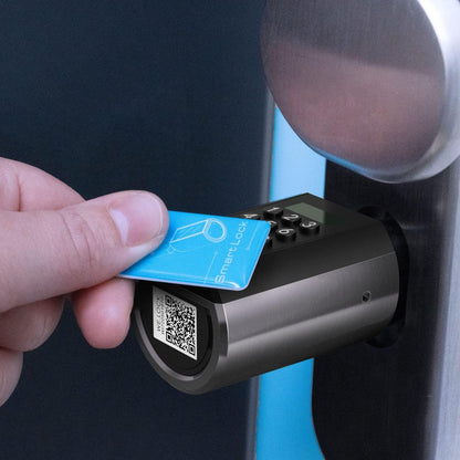 WELOCK PCB41 Elektronische deurcilinder, huisdeur met cijfercode, RFID-kaart, app, wifi, deurslot, code, verbinding voor 50-100 mm deur, IP65, eenvoudige installatie