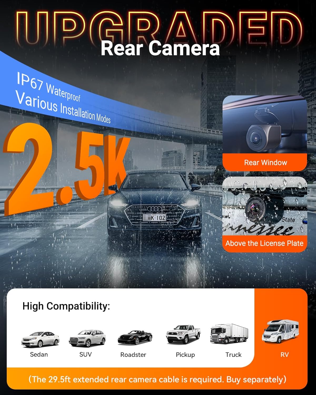 Driekanaals Dashcam – Dashcam Auto – Autocamera – Auto Camera – Voor- En Achtercamera – 2,7K + 2,5K + 2,5K – WiFi, GPS En Infrarood Nachtzicht