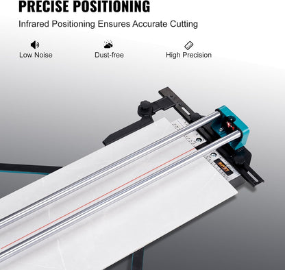 VEVOR Tile cutter double rails cutting length of 1200 mm, minimum cutting thickness 4-15 mm. Cutting width 25 mm Tile cutter incl. extra cutting wheel Tile laying & renovation projects